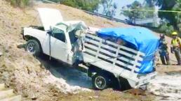 Huachicolero se fuga y choca con un puente en la México-Querétaro