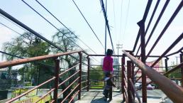 Vecinos de San Nicolás Tolentino en Toluca, temen caminar entre cablerío