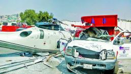 Caída de helicóptero deja ocho lesionados, en Tlalnepantla