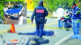 Matrimonio muere al derrapar en moto sobre la México-Cuernavaca
