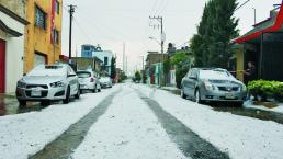 Granizada primaveral sorprende al Valle de Toluca