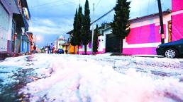 Granizada en Toluca deja varados a vecinos de San Isidro