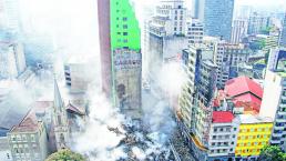 VIDEO: Buscan a cuatro personas en escombros luego de incendio en Sao Paulo