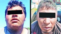Detienen a sujetos que robaban partes de tractocamión, en Toluca