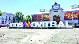 Letrero de Cosmovitral es enjaulado, en Toluca