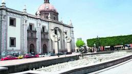 Fuentes en centro histórico de Querétaro se quedan sin chorro 