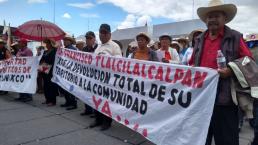 Habitantes exigen la creación de Francisco Tlalcilalcalpan como municipio, en Toluca