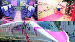 VIDEO: Hello Kitty estrena tren bala, en Japón 