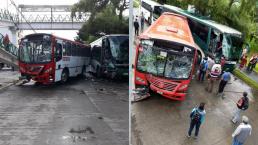 Conductor provoca carambola por recoger pasaje en Toluca 