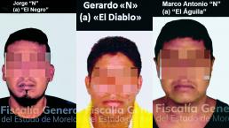 Sentencian a tres integrantes de “Los Rojos” a 20 años de prisión, en Morelos