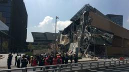 VIDEO: Cae aparatosamente enorme estructura en plaza comercial de la CDMX