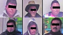 Detienen a seis asaltantes, después de robar un café en Metepec