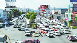 Ruteros y taxistas realizan otro bloqueo, en Cuernavaca