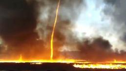 VIDEO: Impresionante tornado de fuego en Reino Unido