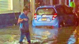 Intensas lluvias provocan inundaciones en calles de Querétaro