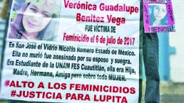 Familiares de joven asesinada por su esposo piden justicia, en Toluca