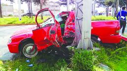 Fuerte accidente deja lesionados en la carretera Toluca-Palmillas