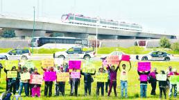 Comuneros denuncian amenazas para suspender Tren Interurbano, en Toluca