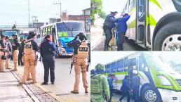 Realizan operativo a transporte público tras asalto donde joven murió, en Toluca