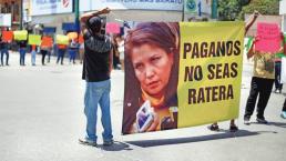 Trabajadores protestan por pago de quincenas atrasadas, en Cuernavaca