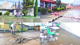 Intensas lluvias provocan fuertes afectaciones, en Toluca
