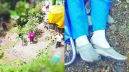 Mujer muere tras volcar cuatrimoto y caer varios metros hacia un río, en Tejupilco