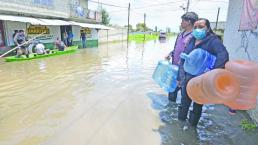 Damnificados temen por toxicidad de aguas negras, en San Mateo Atenco 