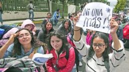 Estudiantes exigen a políticos no “colgarse” de sus marchas por más seguridad, en Edomex