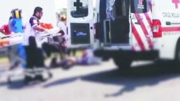 Motociclista pierde el control y se rompe una pierna en la México-Querétaro