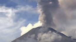 Volcán Popocatépetl registra intensas explosiones; fumarola alcanzó más de un km