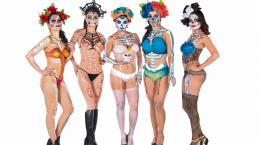 Dandy Show, artista del bodypaint celebra el Día de Muertos