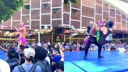 Inician festejos del mercado Adolfo López Mateos con función de lucha libre, en Morelos