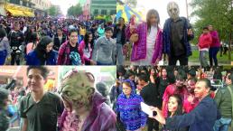 Zombies hambrientos de cerebros y almas aterrorizaban a peatones y comerciantes, en Toluca