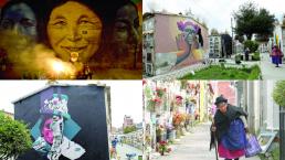 Crean murales entre los muertos, en Bolivia