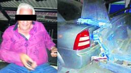 Abuelito alcoholizado choca contra 12 autos en calles de Cuautla