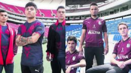 Chivas y Gallos Blancos presumieron nuevos y peculiares uniformes 