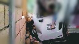Muere chofer tras impactarse de frente contra muro, en Zinacantepec 