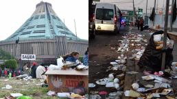 La ruta de basura de la peregrinación a la Basílica de Guadalupe