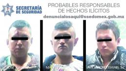 Detienen a tres por secuestrar, torturar y matar a taxista en Zinacantepec