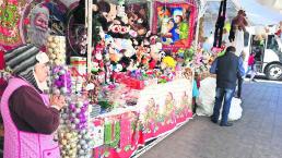 Comerciantes de la Expo Feria Decembrina reportan bajas ventas, en Toluca
