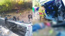 Autobús se sale de la carretera San Luis Potosí-Querétaro y provoca varias muertes