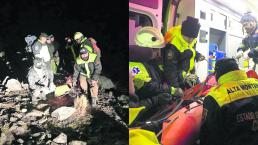 Rescatan a excursionista que sufrió terrible caída en el Nevado de Toluca