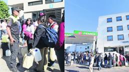 Restringen venta de combustible en bidones y provoca caos en estaciones, en Toluca