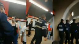 Golpes pelea policías ambulantes comerciantes Metro Mixcoac CDMX