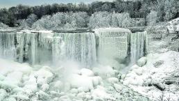 Tormenta invernal Cataratas del Niágara USA Estados Unidos  