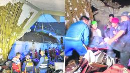 derrumbe hotel boda tragedia víctimas Perú