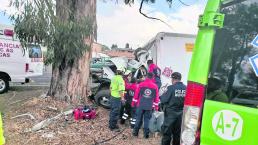 Conductor muere prensado Jocotitlán