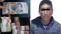 policías capturan hombre con billetes falsos tienda guadalupe victoria ecatepec