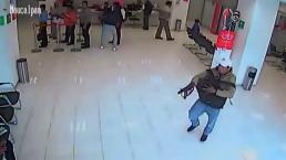 Video violento asalto banco Naucalpan