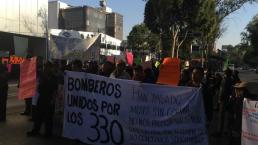 Protesta Bomberos Adeudo Claudia Sheinbaum CDMX